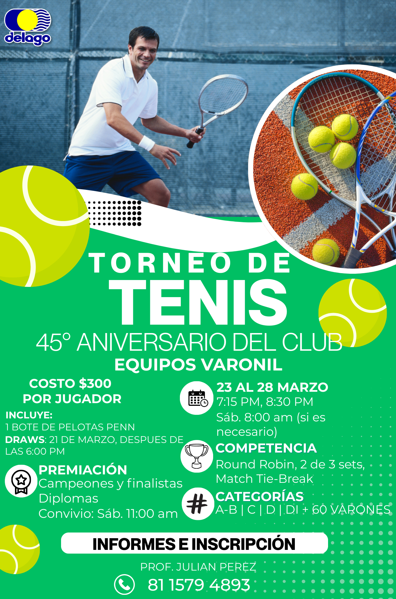Torneo de Tenis (Singles)